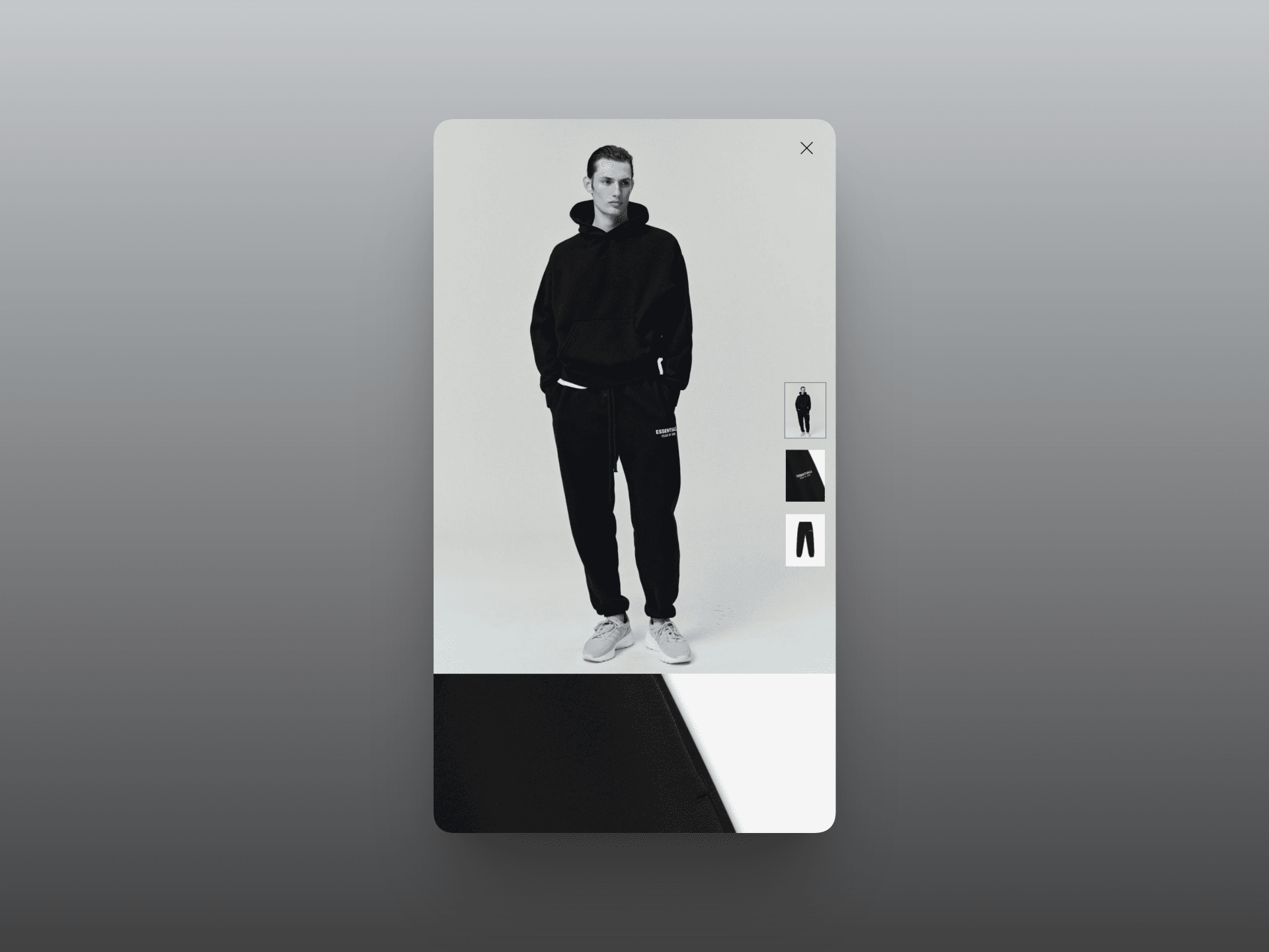 Expanded 360 Alpha product media gallery showing a full outfit, image thumbnails, and fabric detail